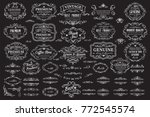 calligraphic design elements .... | Shutterstock .eps vector #772545574