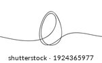 egg line art  continuous one... | Shutterstock .eps vector #1924365977