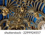 Small photo of Ceiling of HM Chapel Royal at Hampton Court Palace, Richmond upon Thames, Surrey, London, England, United Kingdom. 22nd of April 2023