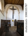 Small photo of ARUNDEL, UK - MAY 5TH 2018: A view inside the historic Fitzalan Chapel at Arundel Castle in Arundel, West Sussex, UK, on 5th May 2018.