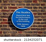 A Blue Plaque On Savile Row In...
