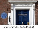Small photo of London, UK - February 19th 2024: Chatham House which is home to The Royal Institute of International Affairs, located on St. James's Square in London. Three Prime Ministers have lived in the building.