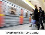 A subway station, long shutter speed - blured in motion