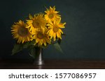 Bouquet Of Sunflowers In A...