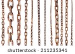 Set Of Old Rusty Chains...