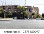 Small photo of Yerevan, Armenia - September 29, 2023: view of Sakharov Square with monument to Andrei Sakharov in central Kentron district of Yerevan city on autumn day
