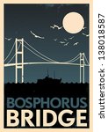Vintage Bosphorus Bridge Poster