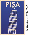 Typographic Pisa City Poster...