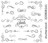 hand drawn swirls and... | Shutterstock .eps vector #320808161