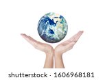 Globe  Earth In Human Hand ...