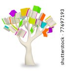 a book tree. clipping path | Shutterstock . vector #77697193