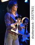 Small photo of COLUMBUS, OH - AUGUST 16: Chrissie Hynde and her band The Pretenders perform at the LC Pavilion on August 16, 2009 in Columbus, Oh