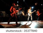 Small photo of COLUMBUS, OH - AUGUST 16: Chrissie Hynde and her band The Pretenders perform at the LC Pavilion on August 16, 2009 in Columbus, Oh