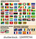 vector set of flags of... | Shutterstock .eps vector #134999744