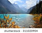 Lake Louise, Banff National Park, Canada with autumn colors