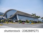 Small photo of Manila, Philippines- 17 Oct 2023: Mall of Asia Arena facade in Manila, Philippines. Mall of Asia Arena is an indoor arena within the SM Mall of Asia complex