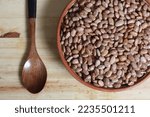 Dry Pinto Beans In Bowl With...