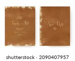 elegant sepia invitation cards... | Shutterstock .eps vector #2090407957