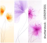 set of abstract vertical... | Shutterstock . vector #135059201