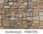 Pattern Of Old Stone Wall...
