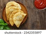 Small photo of fried pasties with meat pasties samsa