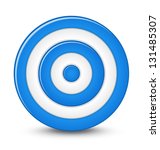 blue darts target aim on white... | Shutterstock .eps vector #131485307