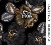 vintage luxury seamless floral... | Shutterstock .eps vector #1746757994