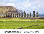 Ahu Tongariki - the largest ahu on Easter Island.