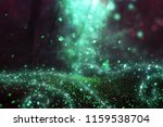 Abstract and magical image of glitter Firefly flying in the night forest. Fairy tale concept