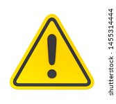 3d hazard warning attention... | Shutterstock . vector #1455314444