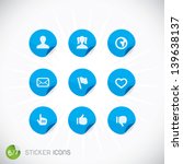 sticker icons  symbols  buttons ... | Shutterstock .eps vector #139638137