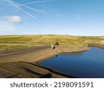 Small photo of Aerial view of Dowry Reservoir, Denshaw, Saddleworth, Oldham, Greater Manchester, UK