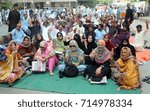 Small photo of KARACHI, PAKISTAN - SEP 13: Sindh Government teachers are holding protest demonstration against nonpayment of their salaries, on September 13, 2017 in Karachi.