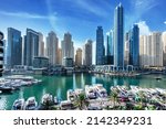 Dubai Marina Promenade In Uae....