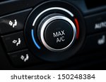 Color detail with the air conditioning button inside a car