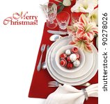 christmas table setting | Shutterstock . vector #90278026