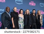 Small photo of Vernon Sanders, Toni Collette, Auli'i Cravalho, Jen Salke, John Leguizamo and Laura Lancaster attend premiere of Amazon Prime Video series The Power at DGA Theater in New York on March 23, 2023