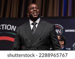 Small photo of Earvin Magic Johnson participates in chat with mayor Eric Adams and Al Sharpton at NAN 2023 convention day 2 at Sheraton Times Square in New York on April 13, 2023