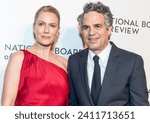 Small photo of Sunrise Coigney and Mark Ruffalo attend 2024 National Board of Review Awards Gala at Cipriani 42nd Street in New York on January 11, 2024