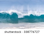 Powerful Wave Breaks Along The...