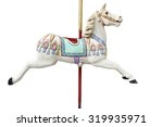 A classic carousel horse. Clipping path included.