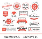 set of beautiful christmas... | Shutterstock .eps vector #332489111