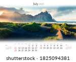 Calendar July 2021  B3 Size....