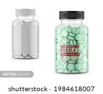 clear glass medicine bottle... | Shutterstock .eps vector #1984618007
