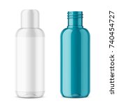 transparent plastic cosmetic... | Shutterstock .eps vector #740454727