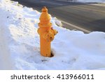 Yellow Fire Hydrant  Over White ...