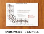 The emergency evacuation plan for a hotel