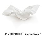 crumpled tissue paper with clipping path