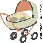 pushchair for children and... | Shutterstock .eps vector #2077195921