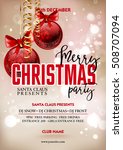 merry christmas party poster... | Shutterstock .eps vector #508707094